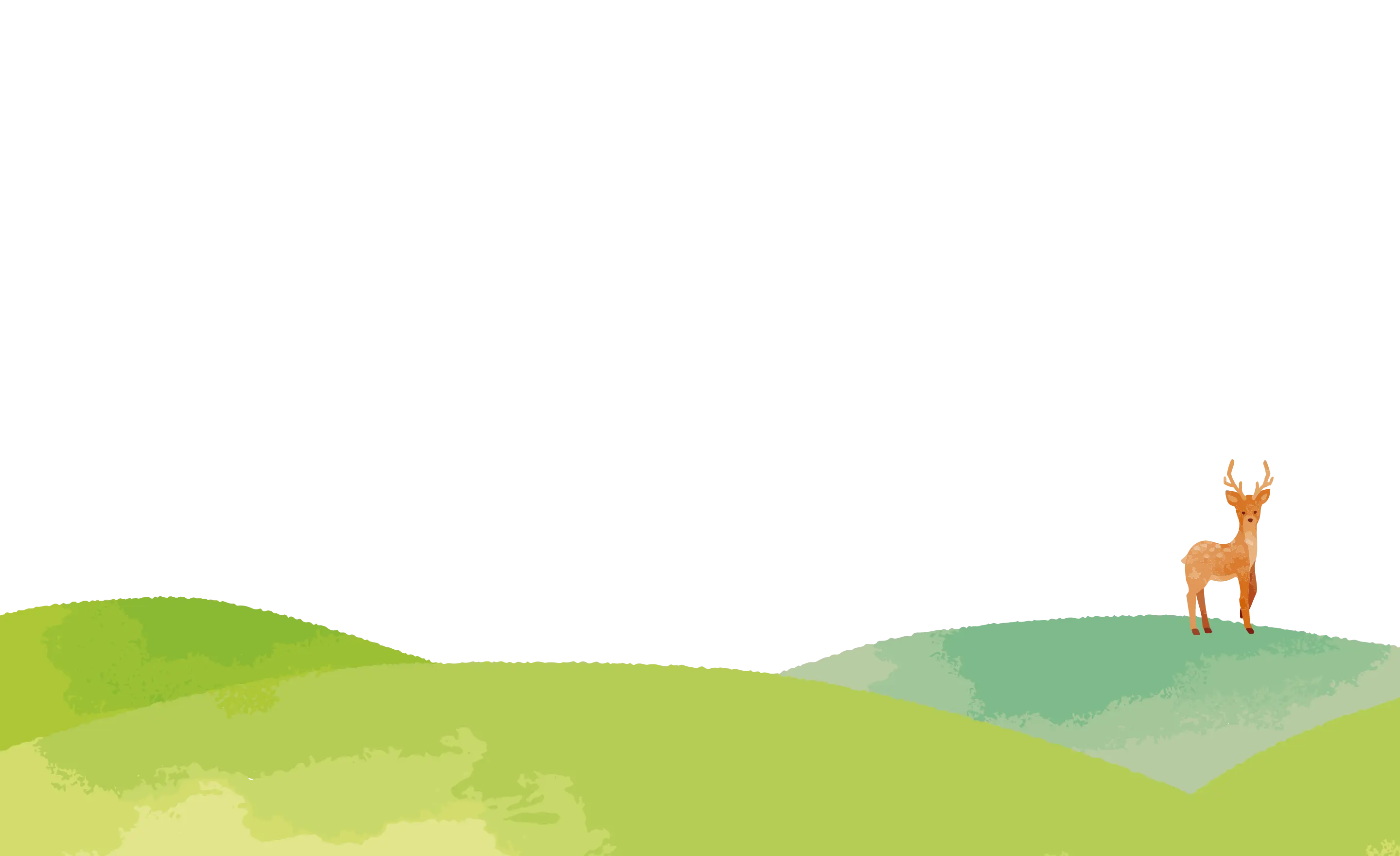 鹿と草原のイラスト